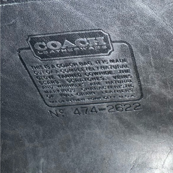 Coach black leather briefcase unisex - Picture 6 of 6